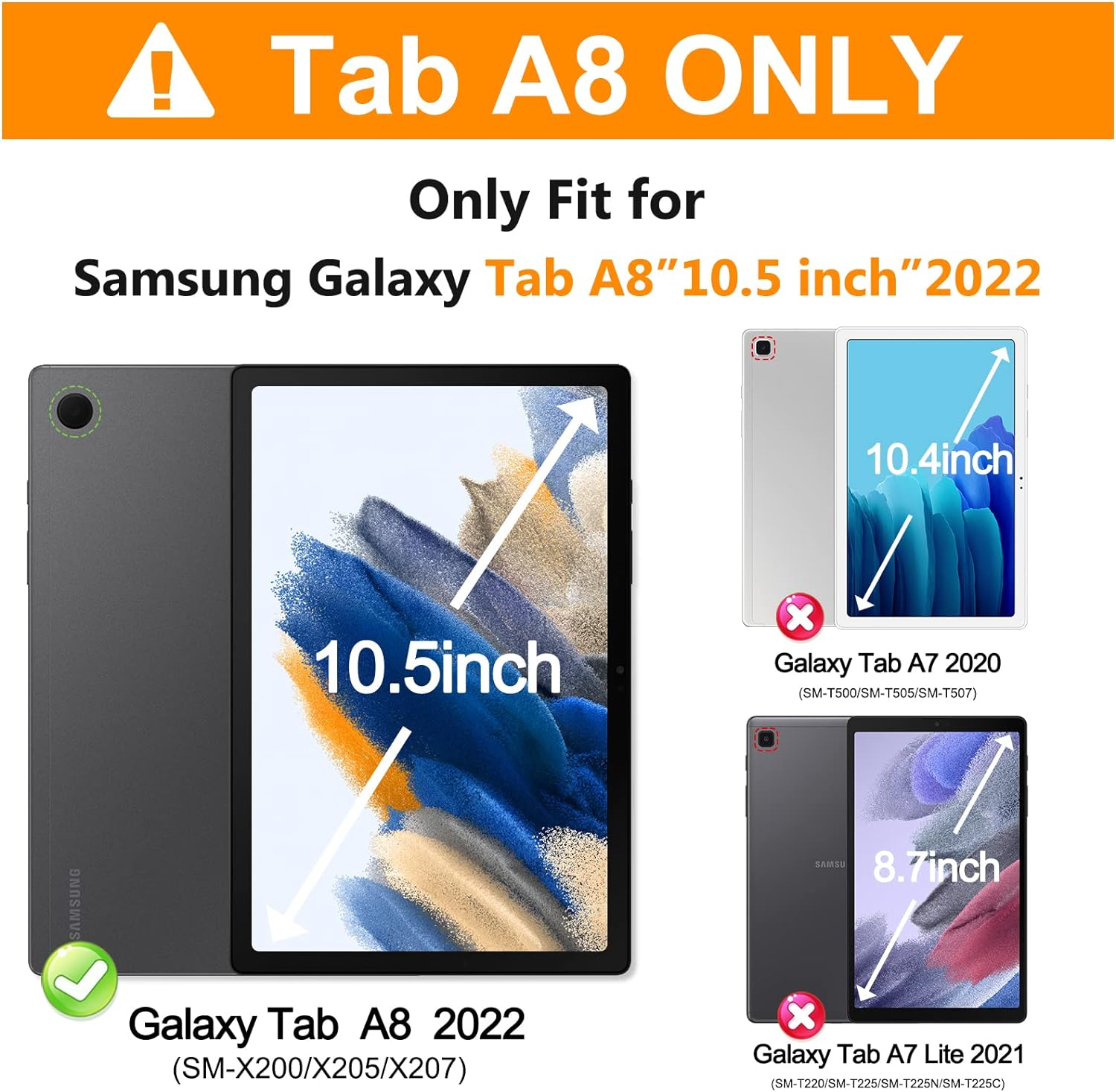 Étui robuste pour tablette avec béquille Defender et dragonne pour Samsung Tab A7 Lite 8,7 Étui robuste pour tablette avec béquille Defender et dragonne pour Samsung Tab A7 Lite 8,7